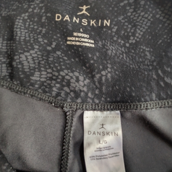 Danskin Women's High Rise Leggings Size L Color Black Gray - Picture 6 of 6